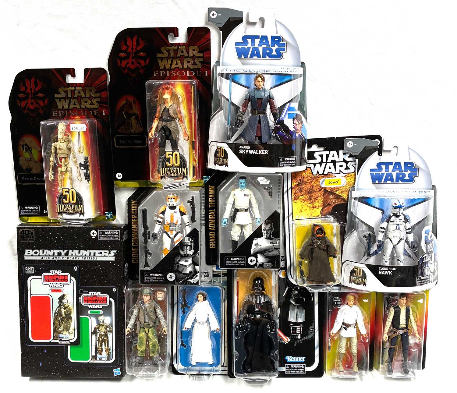 Lot 68 - Hasbro Star Wars Black Series 6" 40th/50th Anniversary & Archive figures x 13 MISP
