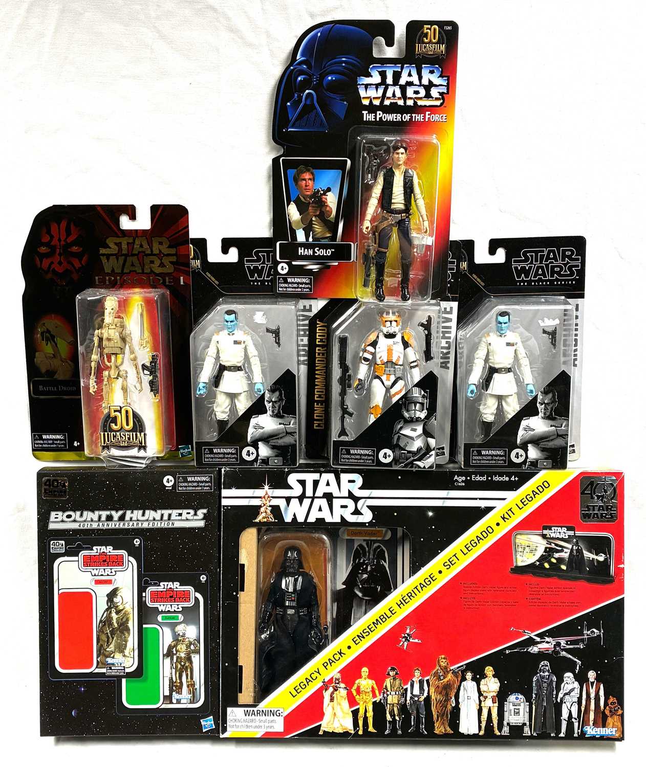 Lot 69 - Hasbro Star Wars Black Series 6" 40th/50th Anniversary & Archive figures x 7 MISP