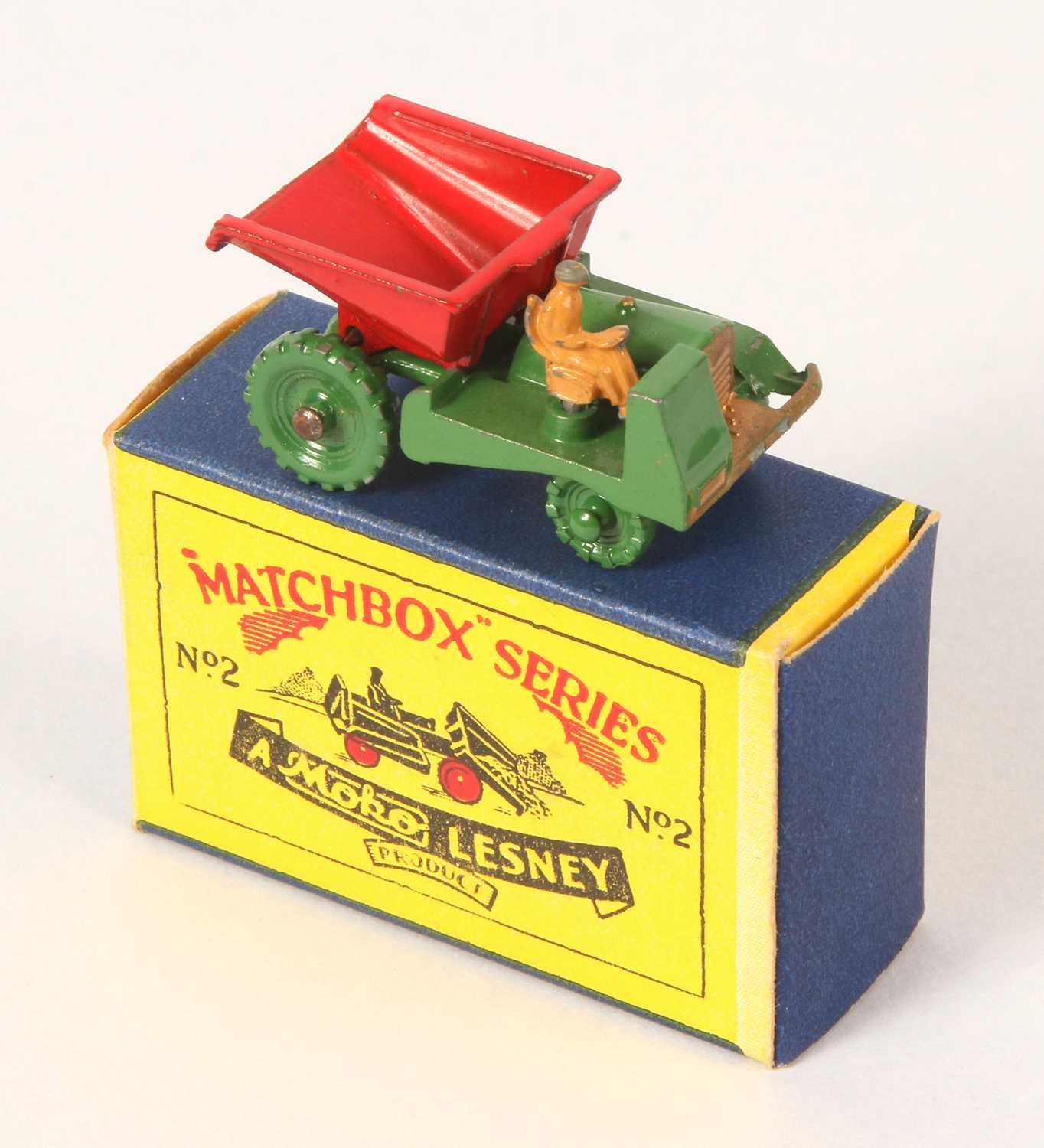 Lot 13 - Matchbox Regular Wheels 2a Site Dumper WITH RARE GREEN METAL WHEELS + TYPE A SCRIPT BOX