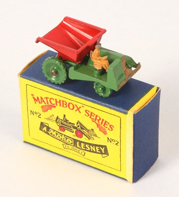 Lot 13 - Matchbox Regular Wheels 2a Site Dumper WITH RARE GREEN METAL WHEELS + TYPE A SCRIPT BOX