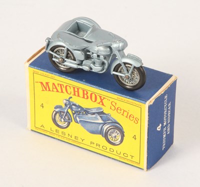 Lot 33 - Matchbox Regular Wheels 4c Triumph T110 Motorcycle & Sidecar Stannard Code 3 + Type D1 Box