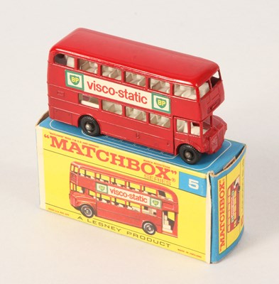Lot 47 - Matchbox Regular Wheels 5d London Routemaster Bus "BP Visco-static" Decals + RARE TYPE F2 BOX