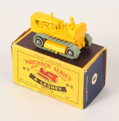 Lot 70 - Matchbox Regular Wheels 8c Caterpillar Tractor Stannard Code 5 WITH RARE SILVER PLASTIC ROLLERS