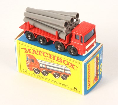 Lot 92 - Matchbox Regular Wheels 10d Leyland Pipe Truck Stannard Code 10 WITH RARE WHITE PLASTIC GRILLE