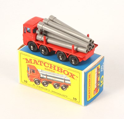 Lot 92 - Matchbox Regular Wheels 10d Leyland Pipe Truck Stannard Code 10 WITH RARE WHITE PLASTIC GRILLE