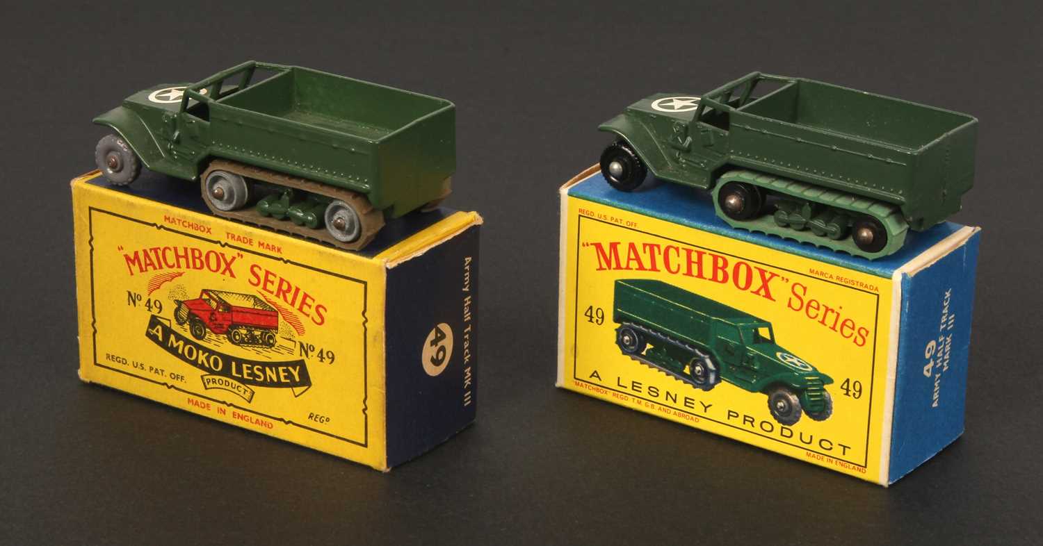 Lot 9 - Matchbox Regular Wheels 2 x 49a US Army M3