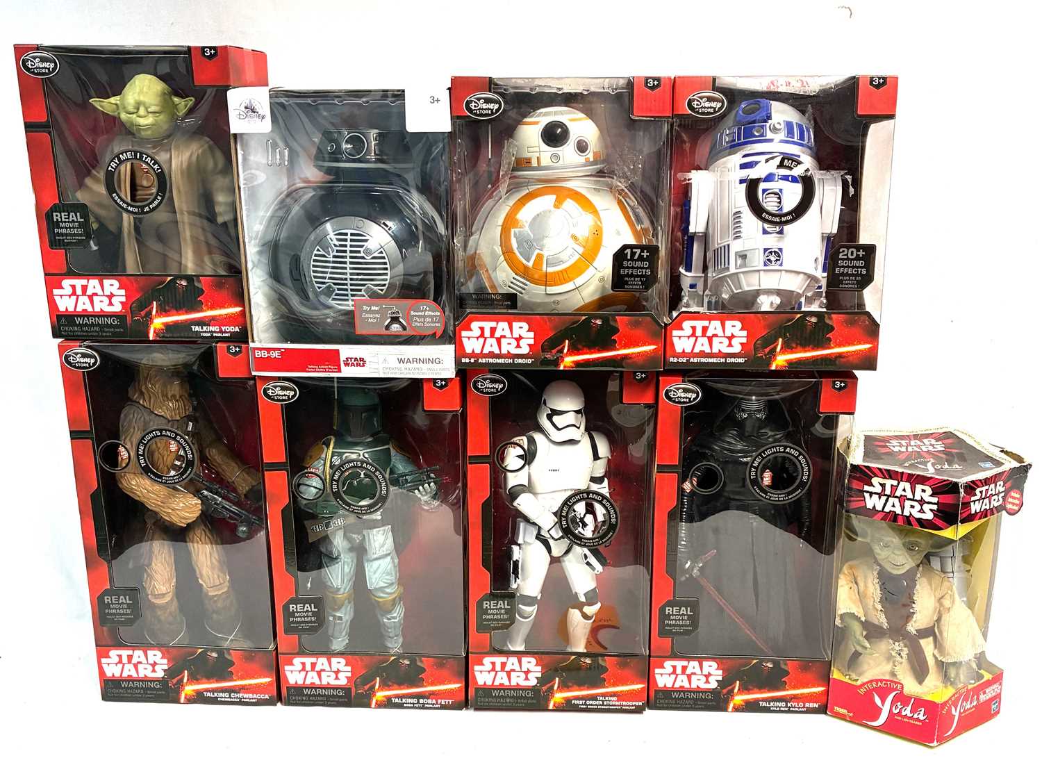 Lot 29 - Disney Star Wars large scale Talking & Interactive figures x 9 MIP