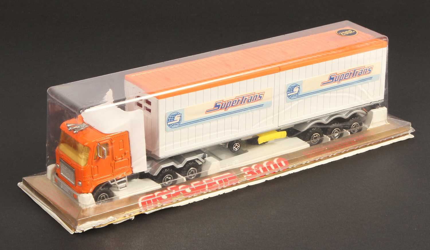 Lot 136 - Majorette 3000 Series 3062 GMC Astro Articulated Container Truck "Supertrans"