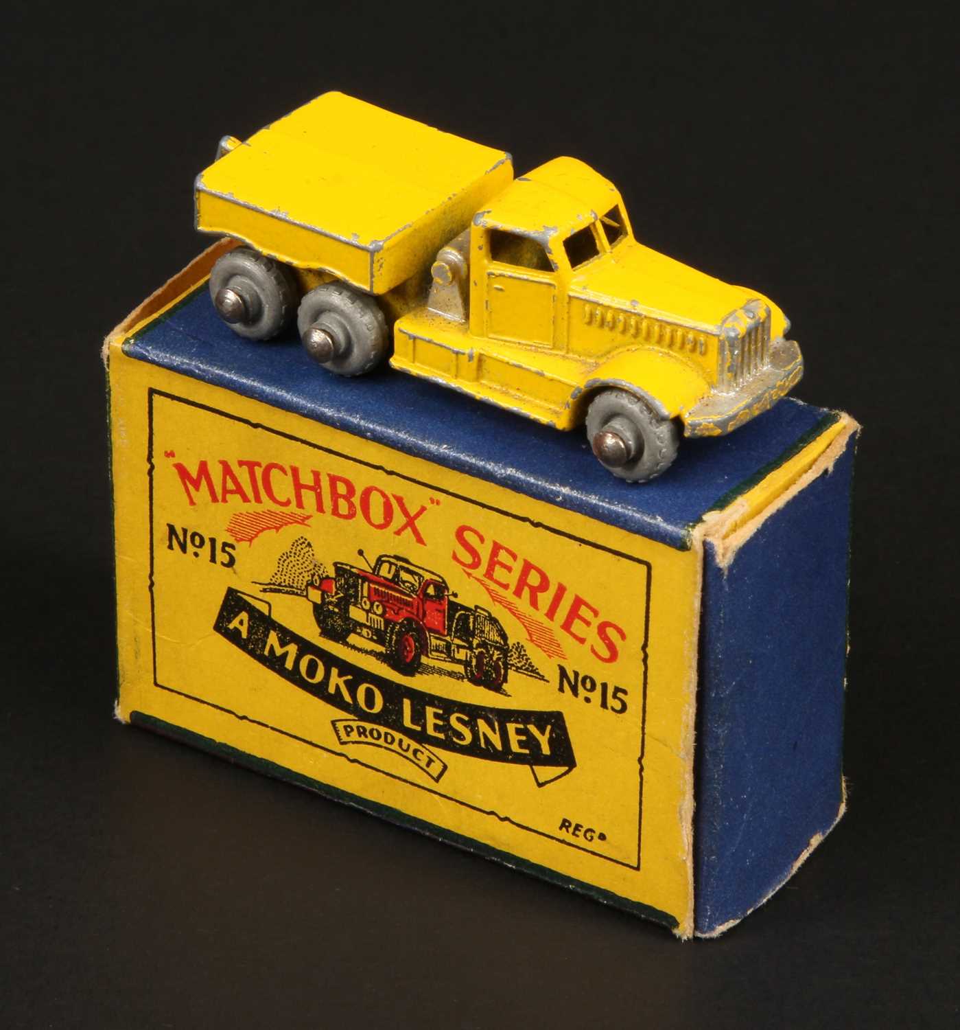 Lot 48 - Matchbox Regular Wheels 15a Diamond T Prime Mover Stannard Code 1 WITH RARE YELLOW BODY
