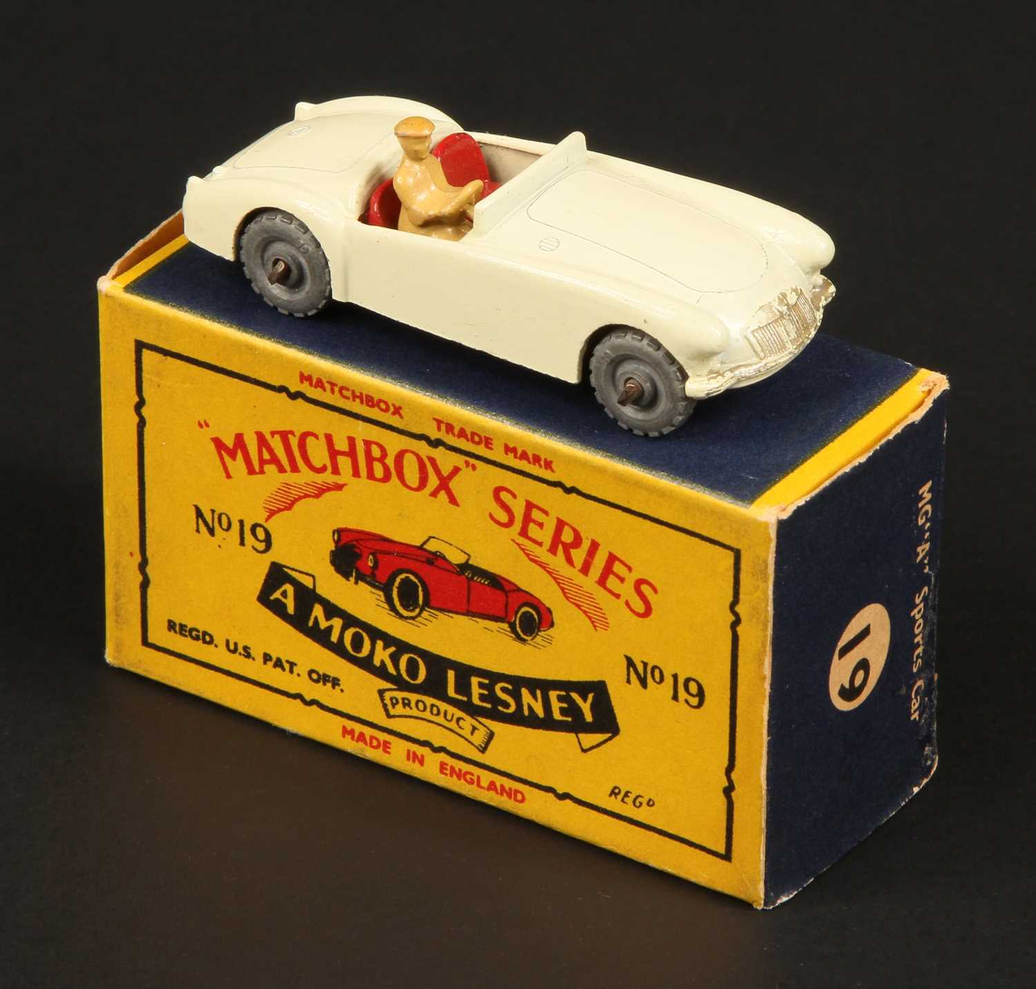 Lot 61 - Matchbox Regular Wheels 19b MGA - Stannard Code 1 WITH RARE GOLD TRIM