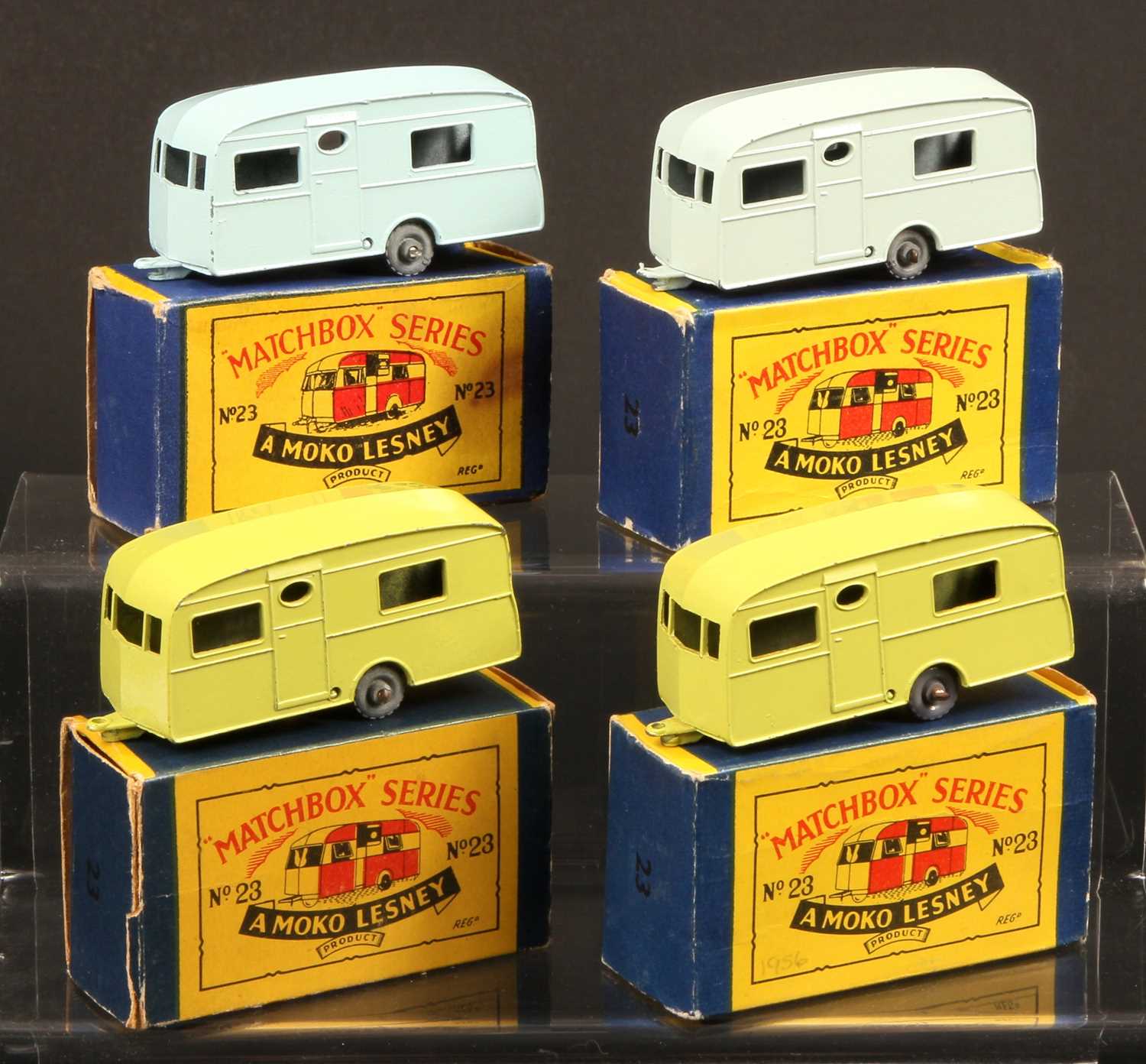 Lot 95 - Matchbox Regular Wheels Group of 4 x 23b Berkeley Cavalier Caravan