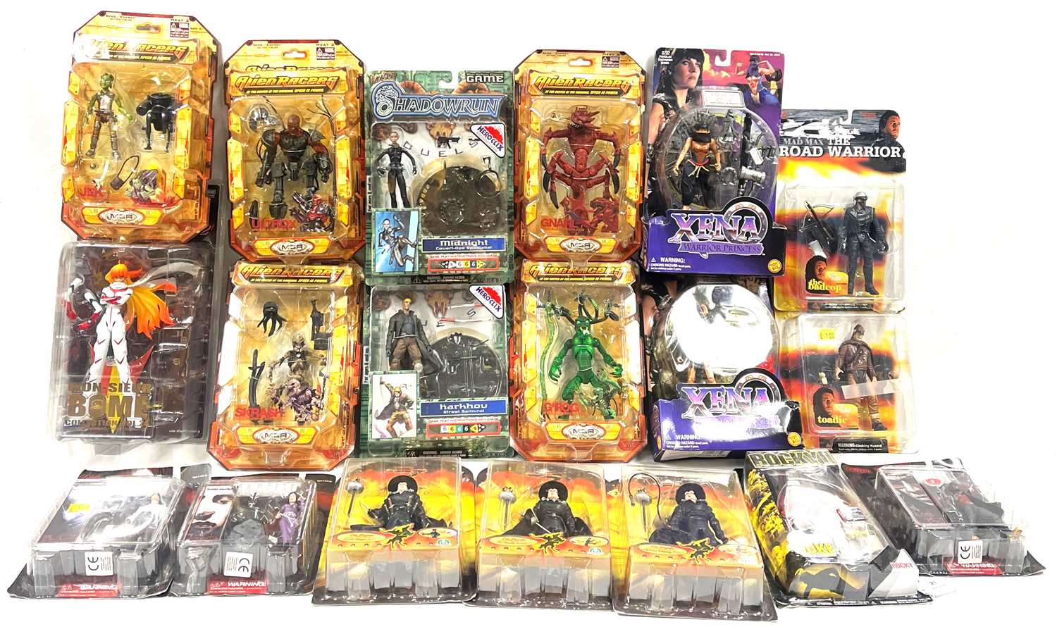 Lot 21 - Selection of TV & Film related figures Xena, Zorro, Rocky, Mad Max and others MIP