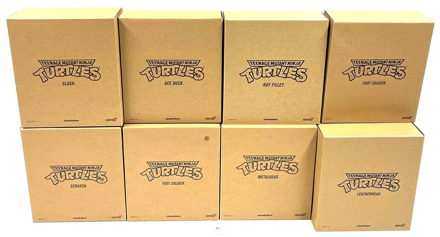 Lot 83 - Super7 Nickelodeon Teenage Mutant Ninja Turtles Ultimates figures x 8 MISP