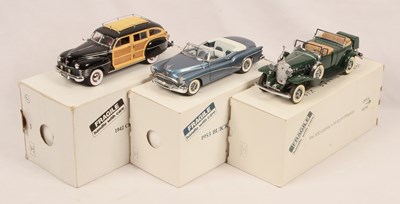 Lot 5 - Danbury Mint 1:24th Scale Group Of 3x American Cars.