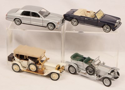 Lot 23 - Franklin Mint 1:24th Scale 4x Unboxed Rolls Royce Cars.