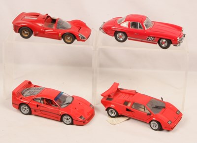 Lot 25 - Franklin Mint & Jouef 1:24th Scale 4x Unboxed Sports Cars.