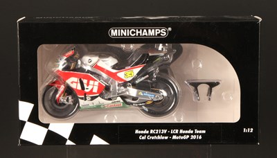 Lot 54 - Minichamps Moto GP 1:12th Scale 161135 Honda RC213V Cal Crutchlow 2016
