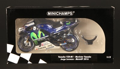 Lot 55 - Minichamps Moto GP 1:12th Scale 163099 Yamaha YZR-M1 Jorge Lorenzo 2016