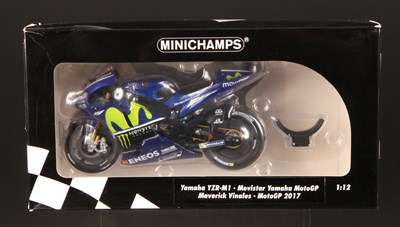 Lot 59 - Minichamps Moto GP 1:12th Scale 173025 Yamaha YZR-M1 Maverick Vinales 2017