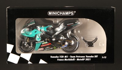 Lot 64 - Minichamps Moto GP 1:12th Scale 213021 Yamaha YZR-M1 Franco Morbidelli 2021