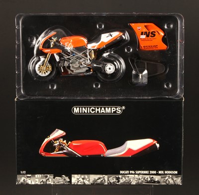 Lot 70 - Minichamps WSB 1:12th Scale 001204 Ducati 996 Superbike 2000 Neil Hodgson