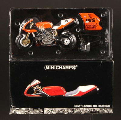 Lot 71 - Minichamps WSB 1:12th Scale 001204 Ducati 996 Superbike 2000 Neil Hodgson.