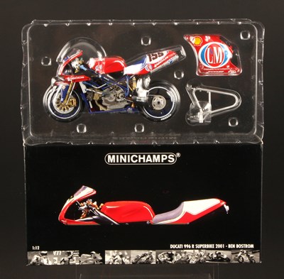 Lot 74 - Minichamps WSB 1:12th Scale 011255 Ducati 996 R Superbike 2001 Ben Bostrom