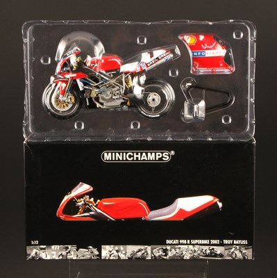 Lot 79 - Minichamps WSB 1:12th Scale 021201 Ducati 998 R Superbike 2002 Troy Bayliss