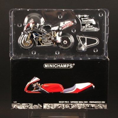 Lot 82 - Minichamps WSB 1:12th Scale 021207 Ducati 998 R Superbike Imola 2002 Pierfrancesco Chili