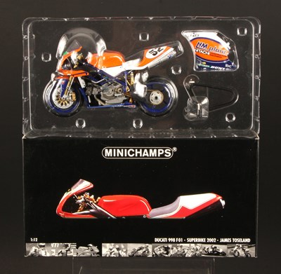 Lot 83 - Minichamps WSB 1:12th Scale 021252 Ducati 998 F01 Superbike 2002 James Toseland