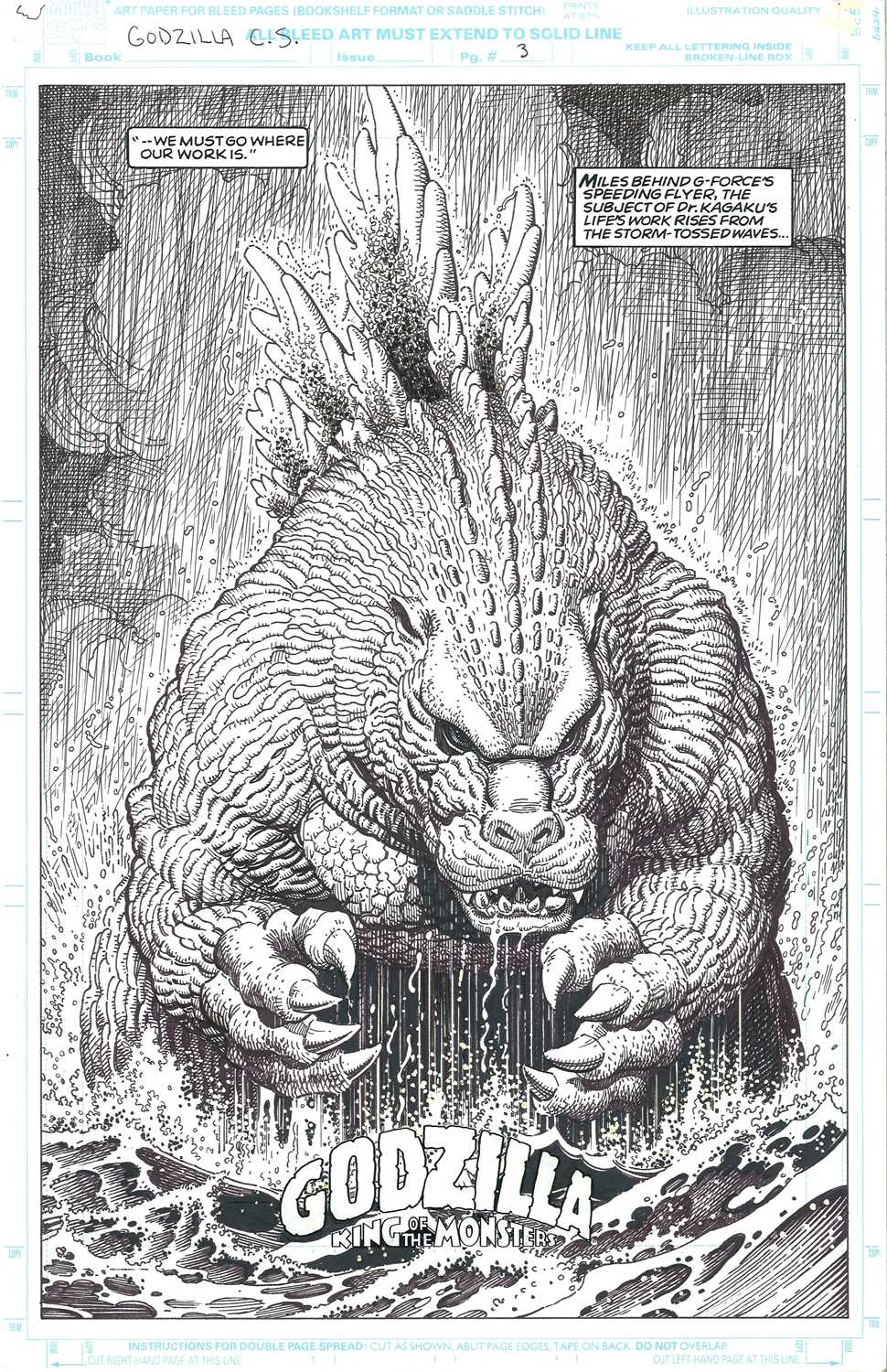 Lot 2 - Arthur Adams - Godzilla Color Special, page 3 - 1992