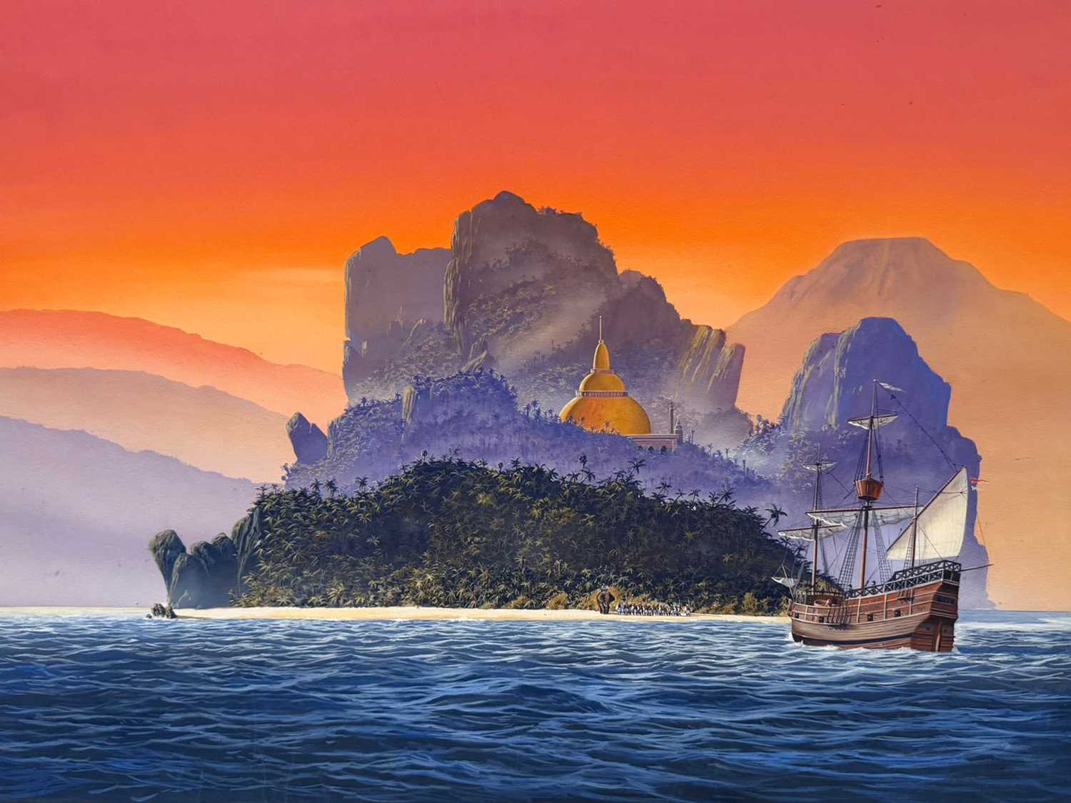 Lot 14 - Fred Gambino – The Fires of Sinhala (1987)