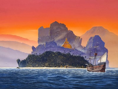 Lot 14 - Fred Gambino – The Fires of Sinhala (1987)