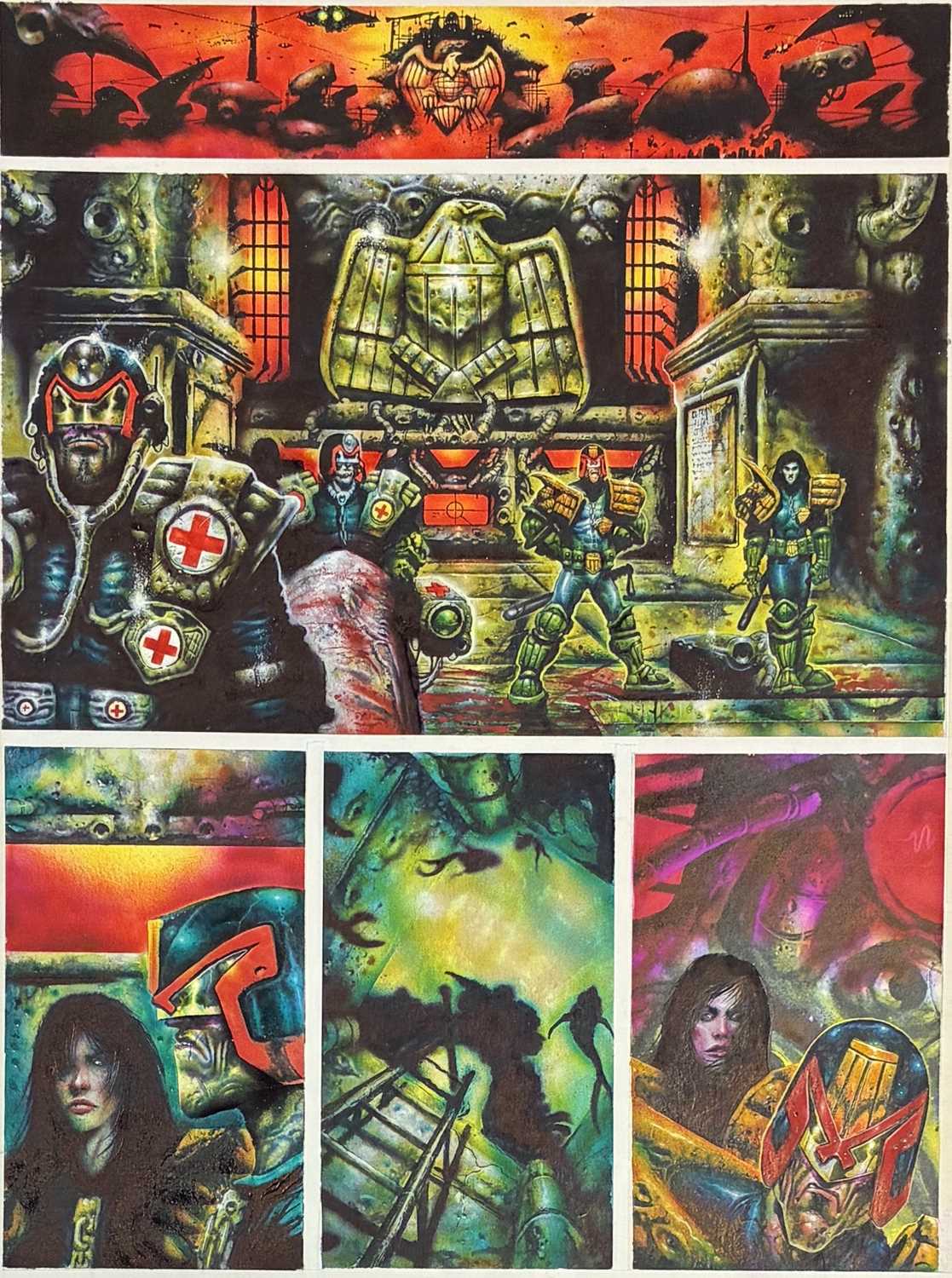 Lot 21 - Clint Langley – Judge Dredd: “The Enemy Below”, Part 1, Page 2 – 2000 AD Prog 886 (1994)