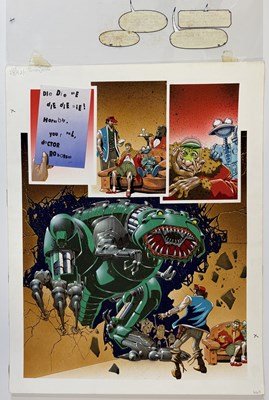 Lot 23 - Simon Jacob – Robo-Hunter: “The Robotic Revenge of Dr Robotski”, Part 2, Page 20 – 2000 AD Prog 882 (1994)