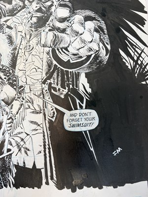 Lot 25 - Frank Miller – Comics Retailer #64 “Sin City” Cover Original Art (1997)