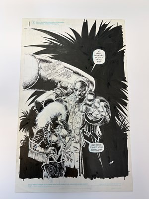Lot 25 - Frank Miller – Comics Retailer #64 “Sin City” Cover Original Art (1997)