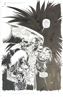 Lot 25 - Frank Miller – Comics Retailer #64 “Sin City” Cover Original Art (1997)