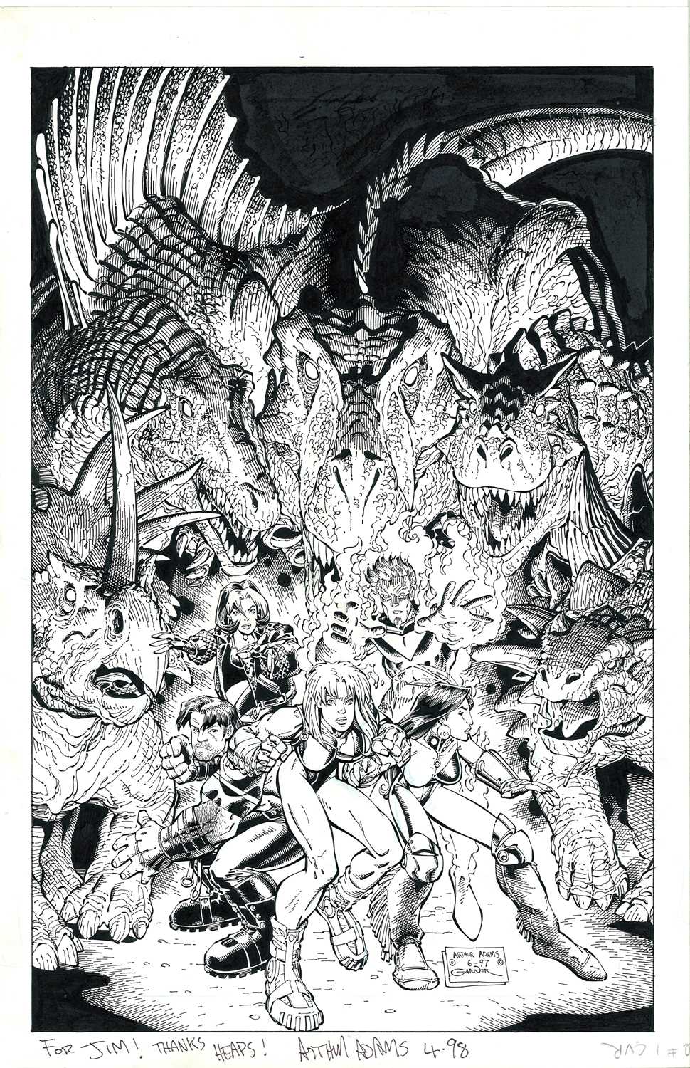 Lot 29 - Arthur Adams – Gen 13 / Generation X #1 Cover Original Art, 1997