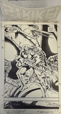 Lot 31 - Tom Lyle – Strike! #7 Unpublished Cover Original Art, 1988