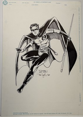 Lot 32 - Tom Lyle – Robin (Tim Drake) Original Illustration, 1990