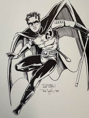 Lot 32 - Tom Lyle – Robin (Tim Drake) Original Illustration, 1990