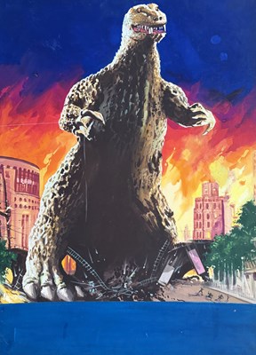 Lot 36 - Enzo Nistri – Godzilla First Italian Release Movie Poster Original Art, 1957
