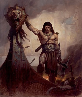 Lot 50 - Gerald Brom – Conan: And Their Memory Was a Bitter Tree, Cover & BROM Guest Box Original Art, 2006 | Oberon Auctions