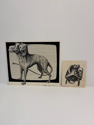 Lot 57 - Richard Shenfield – Cerberus & Hades Original Logo Illustrations, 1982