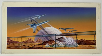 Lot 64 - Gordon C. Davies – The History of the Science Fiction Magazine: Part 4, 1956–1965 Cover Original Art, 1978