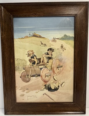 Lot 66 - Lawson Wood – Prehistoric Vehicle Original Watercolor, 1903