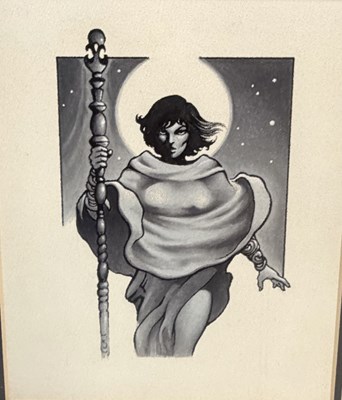 Lot 68 - Stephen Fabian – Gilden-Fire Original Interior Illustration, 1981