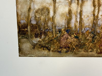 Lot 74 - Arthur Rackham – The Beggars Are Coming to Town Original Watercolor, 1912