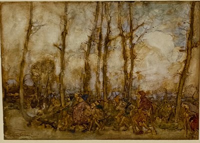 Lot 74 - Arthur Rackham – The Beggars Are Coming to Town Original Watercolor, 1912 | Oberon Auctions